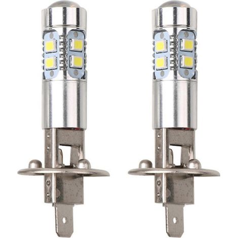 2 Ampoules H1 LED 100W 6000K pour Phares de Brouillard Auto, 10 LED SMD 2835, Kit de 2 Pièces (1/5)