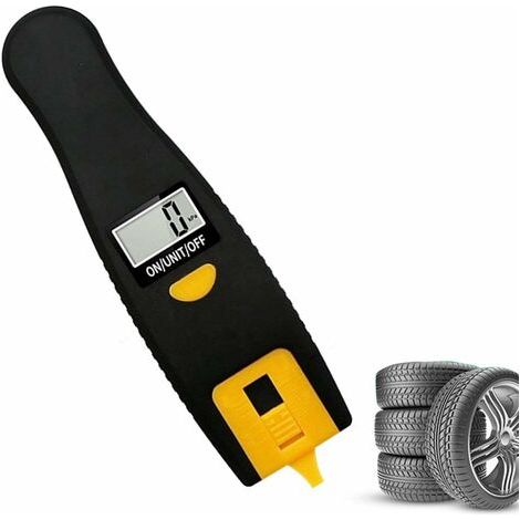 Jauge de Pression des pneus numérique - Jauge de Pression des pneus numérique pour Voitures 100 PSI 4 réglages Jauge de Pression des pneus 2 en 1 avec écran LCD rétroéclairé, jauge de Fonepro (1/5)