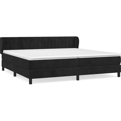 Maison Exclusive - Cama box spring con colchón terciopelo negro 2 (1/5)