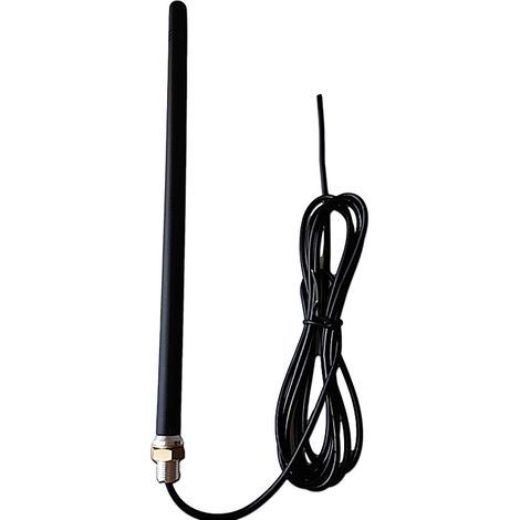 Antenne extérieure noire (1 unité) pour télécommandes de porte de garage, antenne 433 MHz, étend la portée de la télécommande. (1/5)