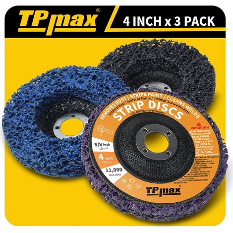 3 Pièces Disques de Nettoyage 100 mm, Dérouillant Disque Abrasif pour Meuleuse d'Angle, Disque pour Métal, Pierre, Bois et Plastique (1/5)