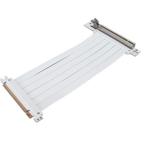 Câble d'extension PCIe 3.0 X16 flexible, angle droit 90°, haute performance pour carte graphique, 30 cm, blanc