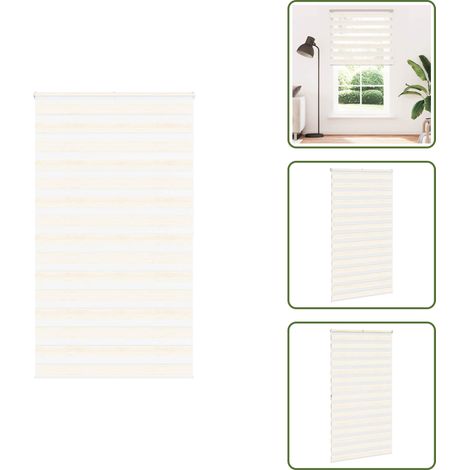 vidaXL Zebrarollo Marmorbeige 125x200cm Stoffbreite 120,9 cm Polyester (1/5)
