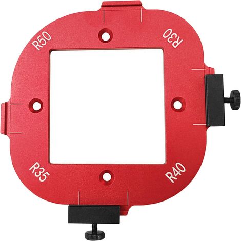 Gabarit de rayon d'angle 4 en 1 rond pour le positionnement des mèches, gabarit de routeur, machine de coupe, travail du bois, (1/5)