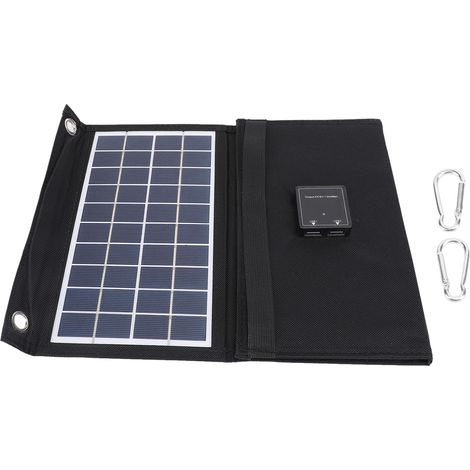 Ortviai Panneau Solaire Pliaable 21 W USB Double en Silicium Monocristallin Étanche pour Extérieur (1/5)