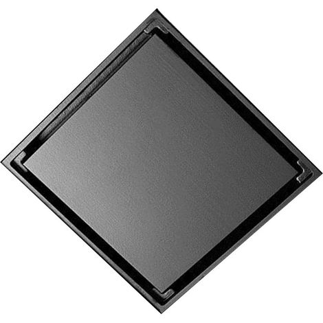 Scarico a pavimento quadrato, deodorante, in acciaio inox, antiruggine e resistente alla corrosione, con filtro per bagno (scarico a pavimento nero) (1/5)