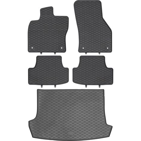 Set di tappetini in gomma per auto e tappetino per bagagliaio per Volkswagen T-Roc SUV dal 12/2017