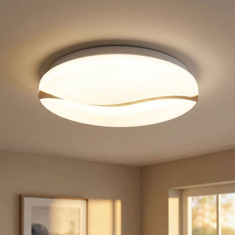Deckenlampe Deckenleuchte Wohnzimmerlampe weiß LED Küchenlampe CCT LED D 33 cm