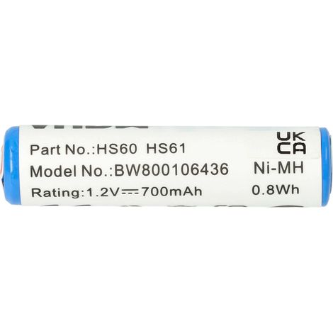 vhbw batteria compatibile con Wella Contura HS60, HS61 rasoio elettrico (700mAh, 1,2V, NiMH)