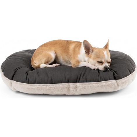 1 - Coussin Pour Chien - Tapis Pour Chaton - Lavable En Coton Avec Rembourrage Doux - Pour Petit Chien Et Chat - Marron Et Blanc - 43x30cm (1/5)