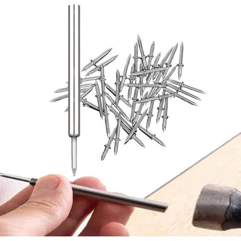 Clou À Double Tête, 100pcs Double Tête Plinthe Clous Sans Couture (1/5)