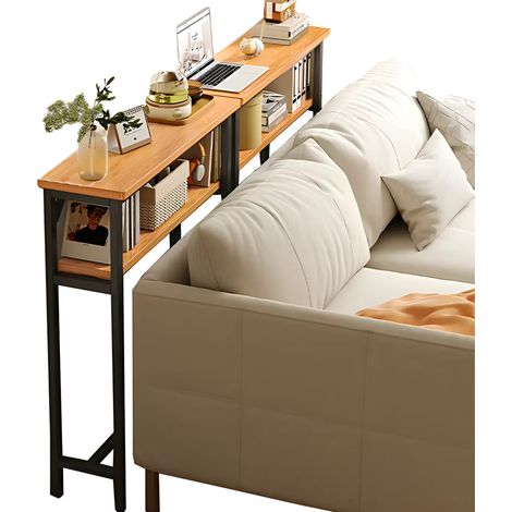CONSOLA ESTANTE ALTO DETRÁS DEL SOFÁ ESTANTE DE MESA AUXILIAR PARA SALÓN 80x20x102 [CONSOLE1]