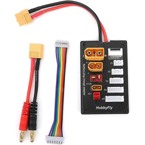 Carte de charge avec connecteurs 4,0 mm (XT30, XT60, XT90, T, JST) pour chargeur IMAX B6/B6AC IDST