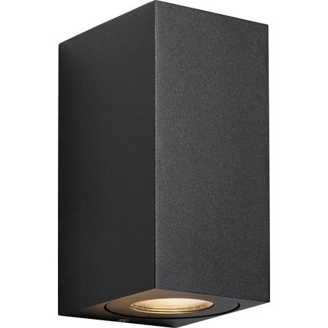 Applique murale CANTO Maxi kubi 2 Aluminium Seaside noir, H.17.2 - IP44 - GU10 /Nordlux Extérieur (1/4)
