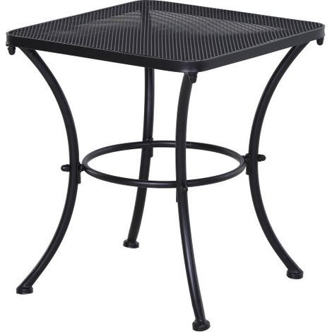 Side table / Black garden table — Metal balcony table / Coffee table for patio and garden (1/5)