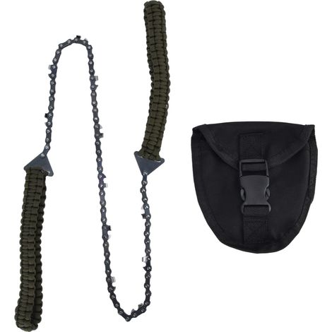 Tronçonneuse à Main de Poche, Tronçonneuse de Poche Portable 24 Pouces Scie à Main à Chaîne Pliante Scie à Main d'urgence pour Le Camping, la Randonnée, Le Bois et Les Arbres