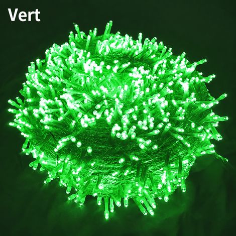 Guirlande lumineuse LED verte 10m 100 LED raccordable sur secteur IP44 vert 10 m100 500 g – Livraison gratuite