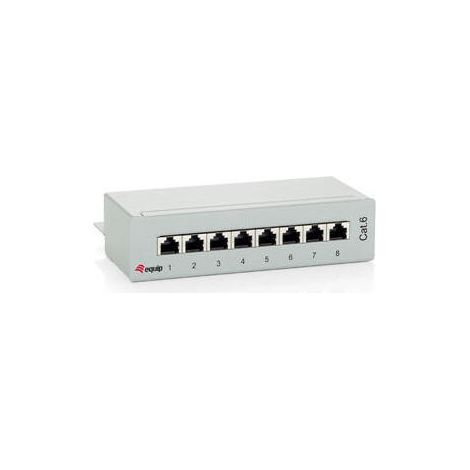 Equip patch panel 8x RJ45 Cat6 FTP escritorio ISO/IEC gris claro (1/3)