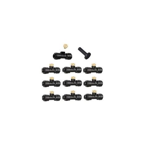 10 pezzi di ugelli nebulizzatori in ottone per sistemi di raffreddamento esterno, irrigazione e innaffiatura dei giardini, 6 mm (1/5)