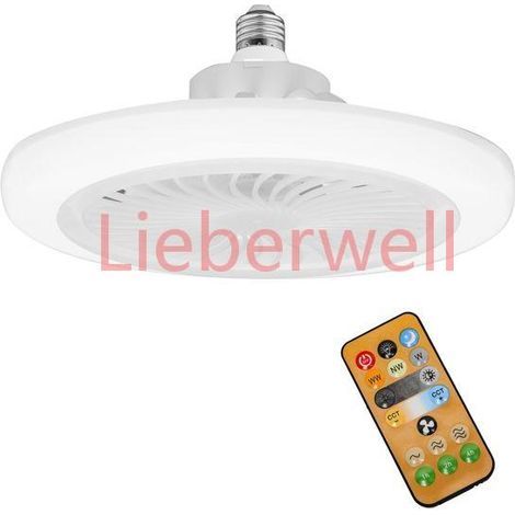 Ventilateur de Plafond LED 30W avec Télécommande – Luminaire Suspendu Silencieux à 3 Vitesses et 3 Températures de Couleur (1/5)