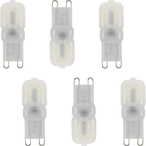 Litecraft Light Bulb G9 Capsule 2.5 Watt LED Non Dimmable Cool White Lamp - 6 Pack (1/4)