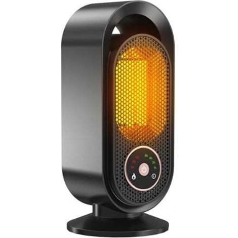 Chauffage soufflant à économie d'énergie, 800 W/1500 W, température constante réglable, petit chauffage soufflant portable, protection contre la surchauffe et le basculement (1/5)