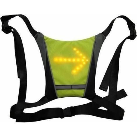 Dossard Gilet LED Clignotants - Bretelles Ajustables - Télécommande Sans-Fil Pour Cycliste Velo Moto Joggeur Marcheur Sac Ecole (1/4)
