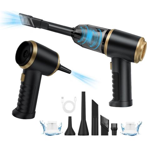 Akku-Handstaubsauger 15000 Pa, kabelloser Mini-Handstaubsauger, Nass- und Trockensauger mit USB-Ladung, für Auto, Haushalt, Küche und Tierhaare (1/5)
