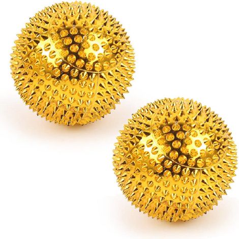 2PCS Massage Ball with needles-Acupressure Active Massager Spiky Hard Massaging Tool for Hand Foot (1/5)