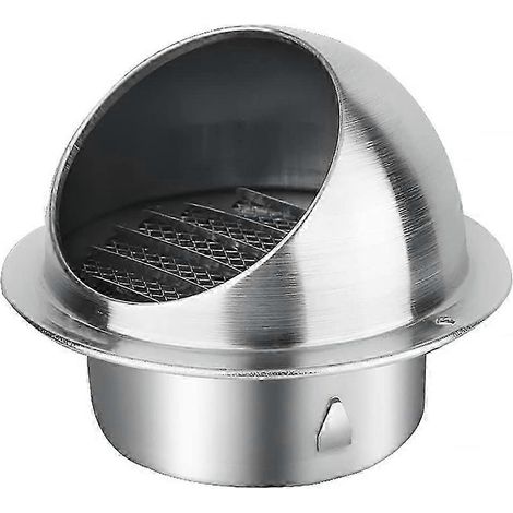 Grille d'aération ronde en acier inoxydable pour mur extérieur, volet de ventilation, 80 mm (1/5)