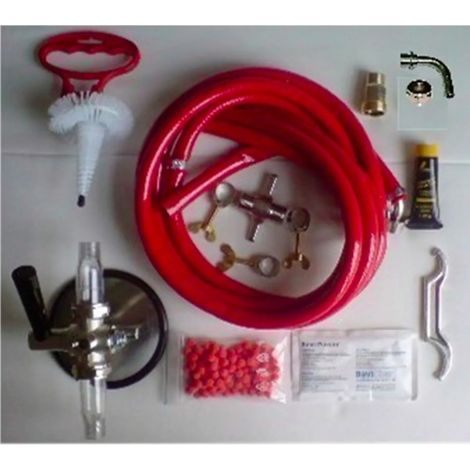 Bierleitungsreinigungsgerät, Reinigungsset für Zapfanlage und Keg - Groß - 2leitig - 7mm - 30mm Reinigungsadapter (1/2)