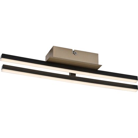 Plafonnier LED moderne noir/or 16W 4000K Demir Rabalux (1/5)
