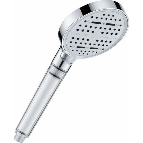 P48-A Duschkopf – Silber, 12,5 x 27 cm, 6 Funktionen und 6 Strahlarten (1/5)