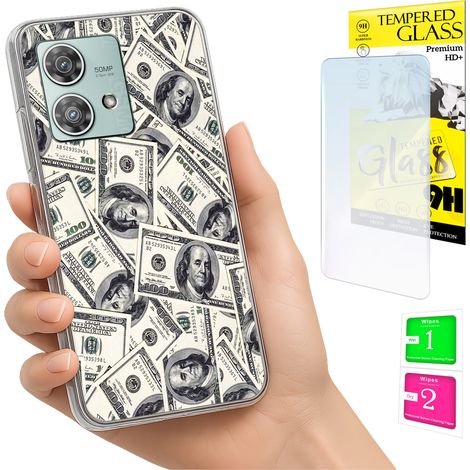 Funda para Motorola Edge 40 Neo con cubierta trasera y cristal 9H. (1/5)
