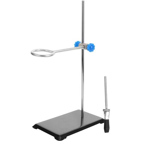 Support de Laboratoire et Rangement Pratique en Laboratoire Base Solide en Fer et Pince pour Fiole pour Équipement Chimique (1/5)
