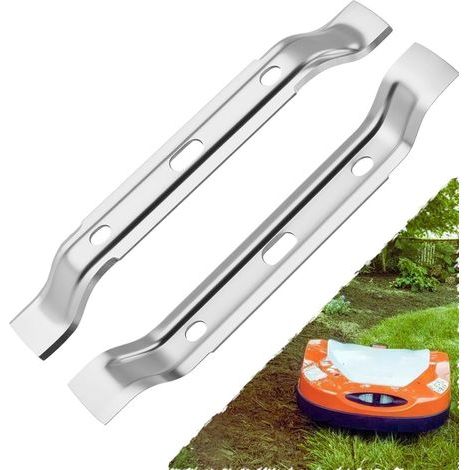 2 Pièces Lames Tondeuse Gazon Robot Compatibles avec Stihl iMOW RMI 422 422P 422PC, Lames de Remplacement Viking MI 422, 198 mm (1/5)