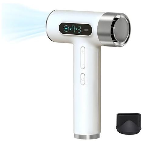 Sèche-cheveux, 300 W pour séchage rapide, rechargeable par USB, sèche-cheveux sans fil avec 9 vitesses de vent, 3 températures réglables, sèche-cheveux pour dortoir, voyage, extérieur (1/5)