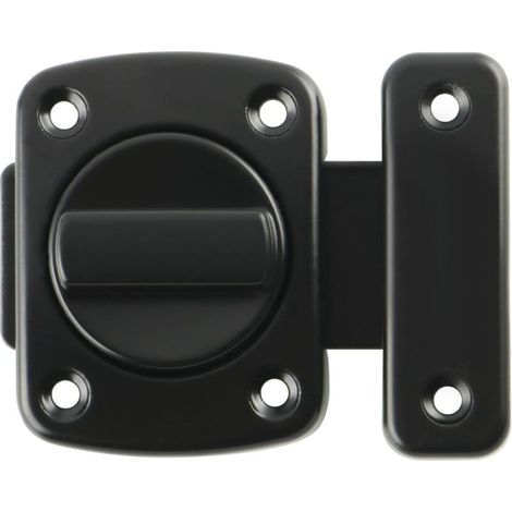 Cerradura de puerta, pestillo giratorio, pestillo de puerta giratorio, cerradura de puerta con 6 pernos para puertas, ventanas, armarios y jardines, acabado metálico negro mate.