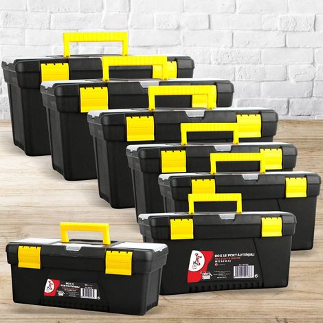 Set 7 Valigette Cassette Portattrezzi per Attrezzi Utensili Lavoro Minuteria (1/2)