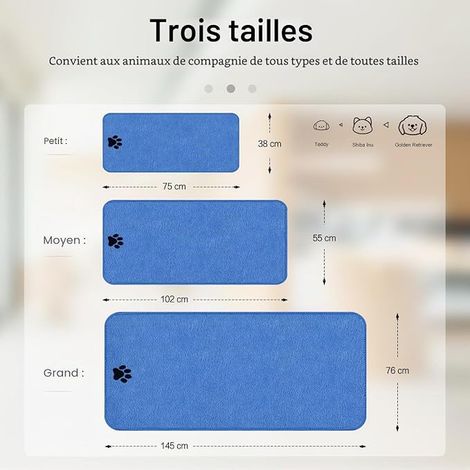 Dog Towels Dog Towels 100 x 50 cm Blue (1/3)