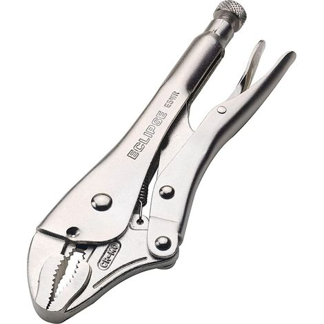 Pince-Étau à Bec Courbe 5 Pouces (125 mm) avec Coupe-Fil Intégré, Acier Chrome Molybdène, Capacité de Serrage 32 mm (1/3)