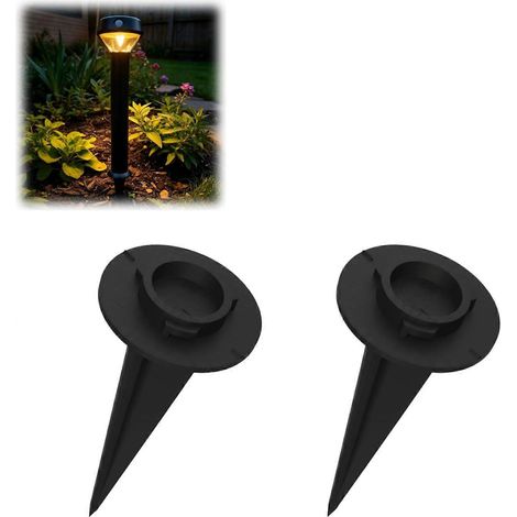 Piquet de rechange support lampe solaire Ring, compatible lampes jardin Ring Solar Pathlight, base verrouillage rotation, hauteur 147 cm