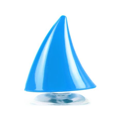 Décoration de casque de véhicule électrique Klaxon en caoutchouc souple non incandescent Décoration de corne de diable, bleu (1/2)