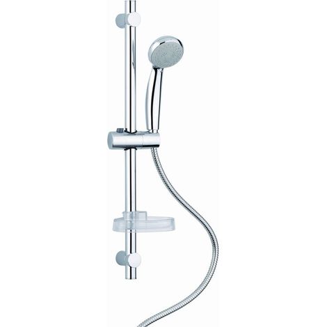 Metaform aqualine set saliscendi aurora acciaio cromato-abs 3 getti anticalcare