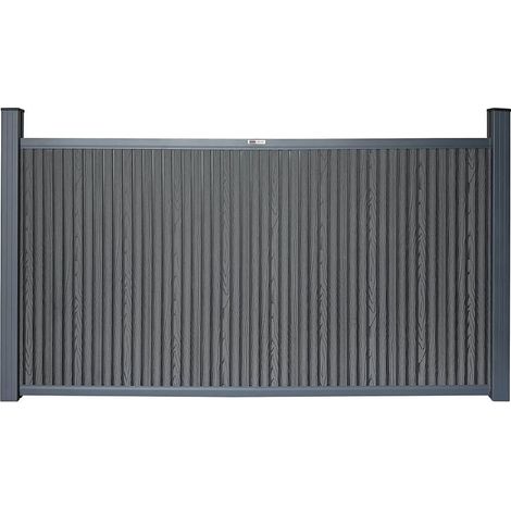 HOME DELUXE WPC Sichtschutzzaun CALLADO PREMIUM 1 x Element + 2 x Pfosten - Höhe: 115 cm , Gartenzaun, Sichtschutz, Zaunelemente, Trennwand, Sichtschutzwand, WPC Zaun, Sichtschutzzaun WPC, Gartenzau (1/5)