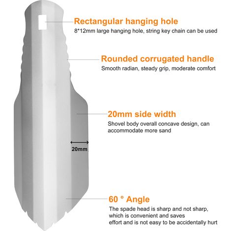 Spatule Ti Pure d'extérieur, outil de Camping, pelle Portable ultra-légère, Excavation à main, jardinage multifonctionnel (1/5)