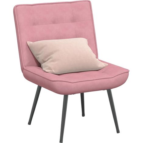 vidaXL Chaise de relaxation rose 64x74x84 cm velours (1/5)