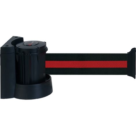 Enrouleur mural avec sangle Noir/rouge 3m x 50mm - 2031059 (1/4)