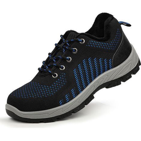 Mens Steel Toe Cap Trainers,Lightweight Non-Slip Safety Shoes,Breathable Cushioning Work Shoes,Anti Slip Puncture Resistant Steel Sole,Shock Absorbing,Water and Oil Repellant Safety Shoe-41 (1/5)