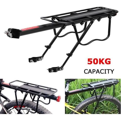 Vélo Porte Bagage, Universel Transporteur Vélo arrière Footstock Rack Aluminium Réglable Panier VTT Support Tige de Selle Vélo (1/4)